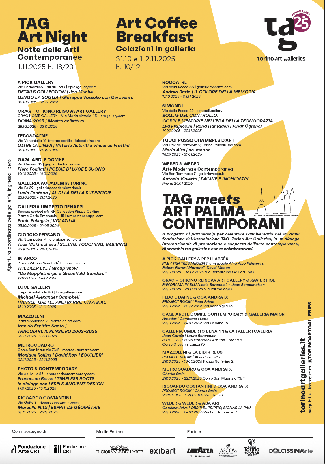 3 EVENTI TAG DURANTE LA ART WEEK DI TORINO | 31.10 e 1-2.11 2025